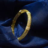 Yellow Gold Jali Pattern Bangle