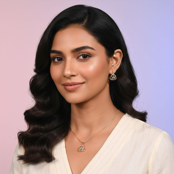 Tri-Flare Diamond Pendant