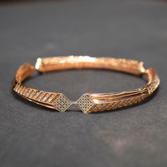 Rose Gold Designer Bangle