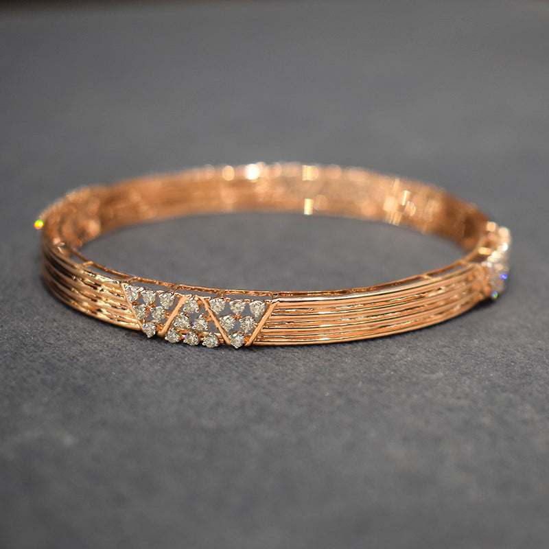 Rose Gold Designer Bangle