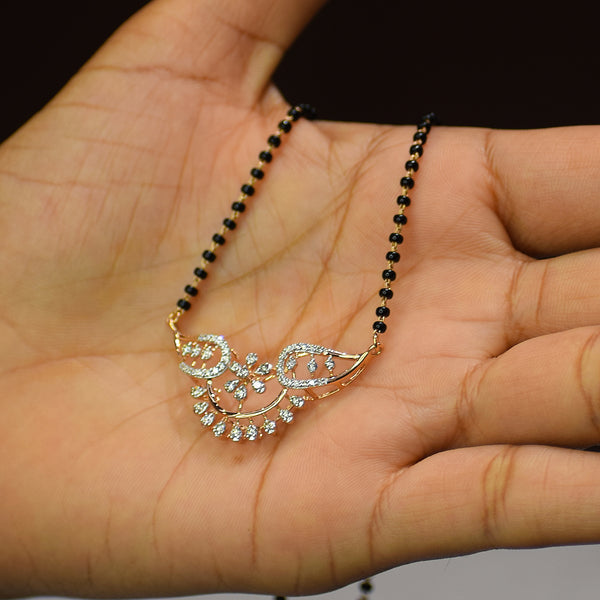 Wing design rose gold finish Mangalsutra