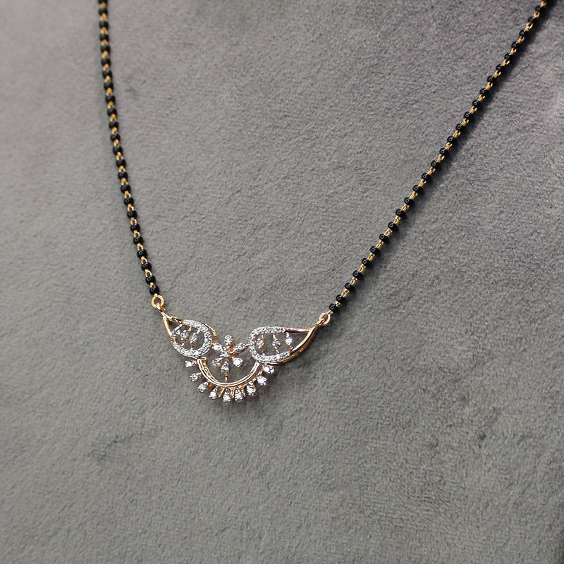 Wing design rose gold finish Mangalsutra