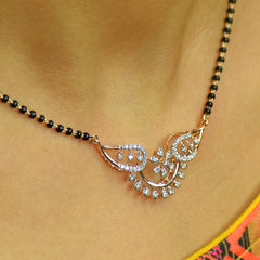 Wing design rose gold finish Mangalsutra