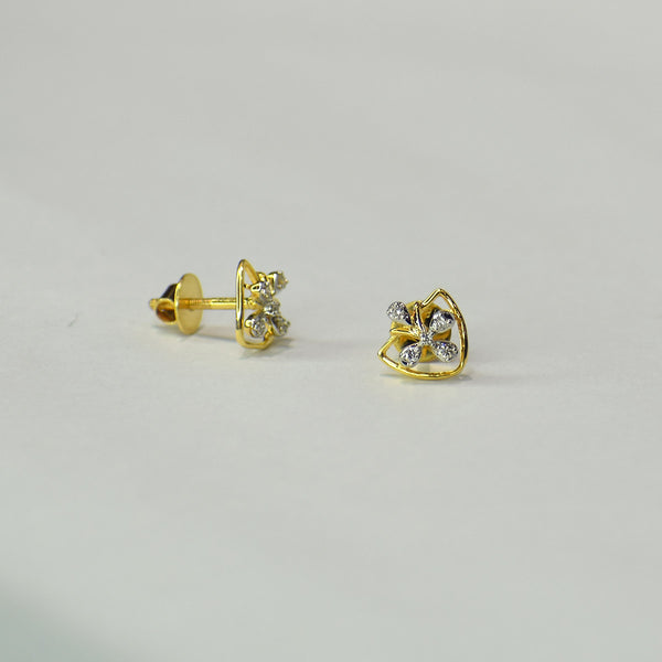 Heart shape with floral pattern Earrings