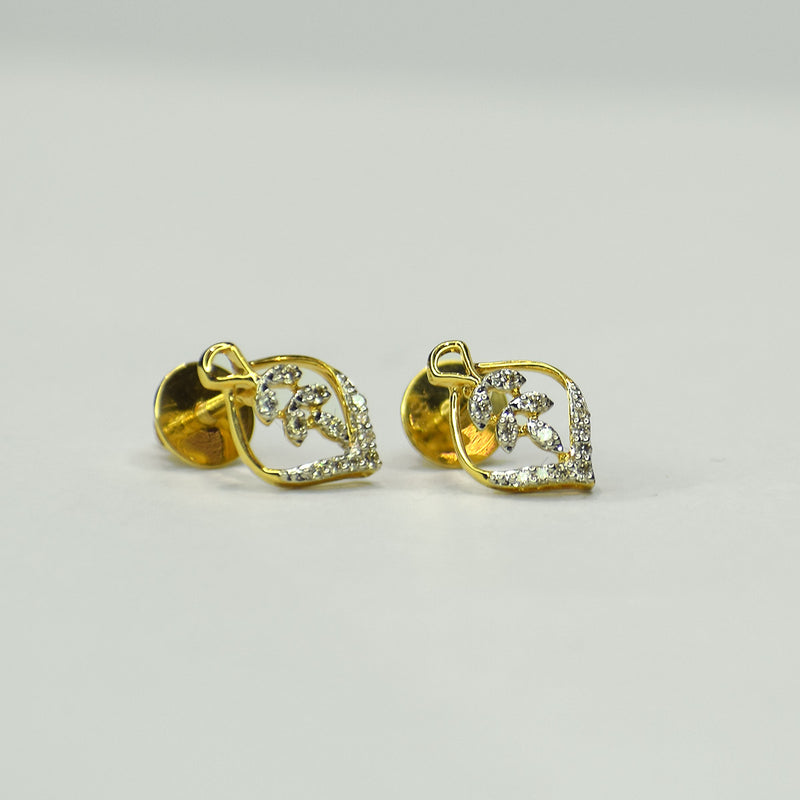 Skeletal leaf shape dailywear Earrings