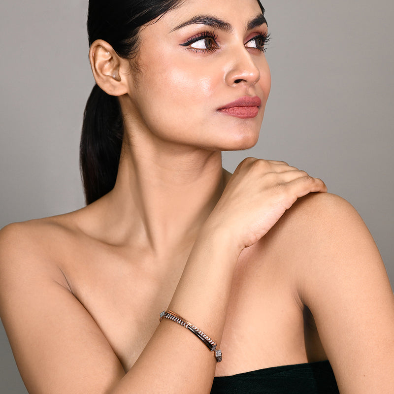 Rose Gold Designer Bangle