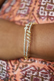 Yellow Gold Leaf Pattern Bracelet