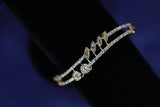 Yellow Gold Leaf Pattern Bracelet