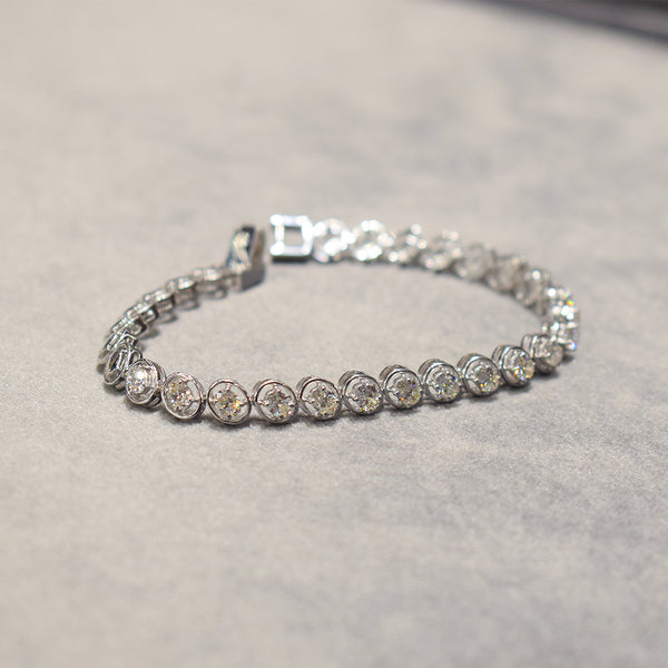 White Gold Solitaire Bracelet