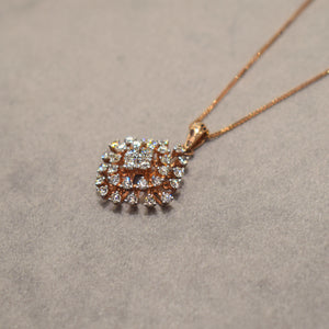 Rose Gold Big Size Party Wear Pendant