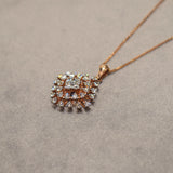 Rose Gold Big Size Party Wear Pendant