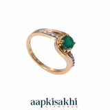 Semi Precious Emerald Stoned Ring